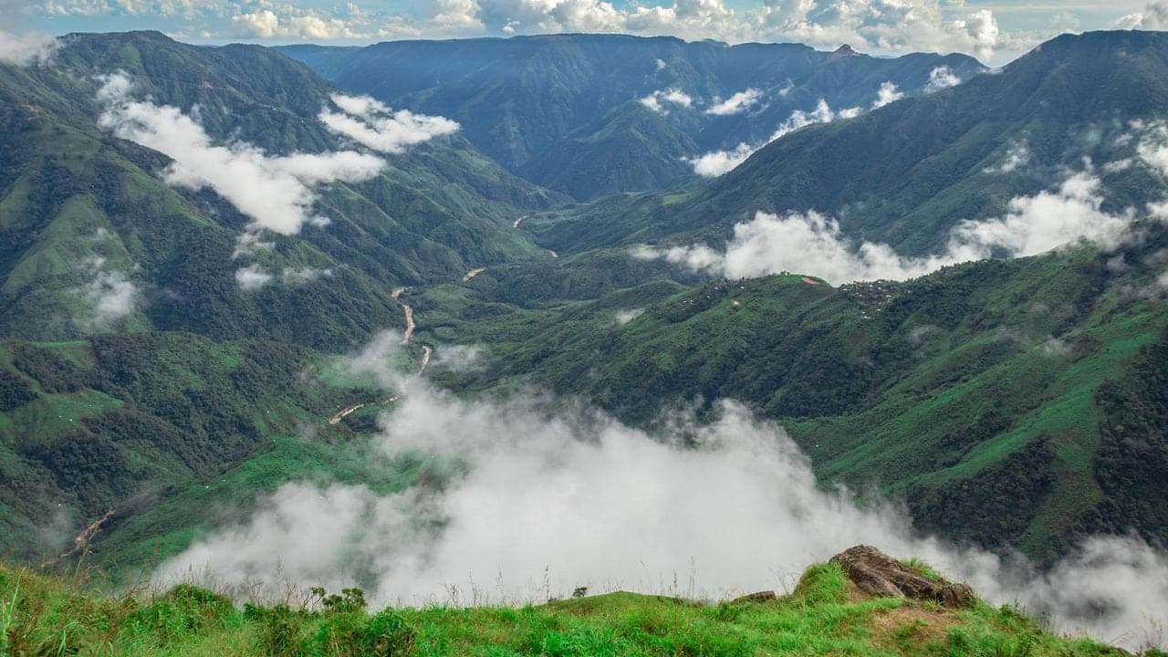 Green hills and clouds around Shillong, Meghalaya
